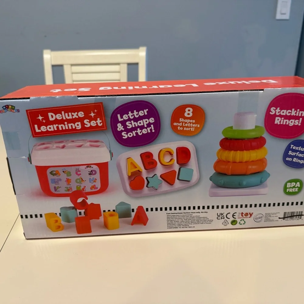 Deluxe Learning Set - Red and‎ Multicolor Stacking Rings